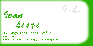 ivan liszi business card